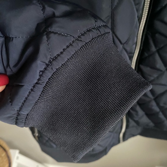 Mens Zara Navy diamond quilted bomber jacket - Picture 7 of 12